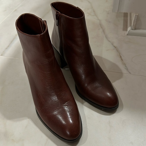 Enzo Angiolini boots genuine leather size 8 brown - Picture 2 of 4
